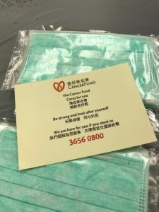 香港癌症基金會為癌症患者送上愛心口罩　同心抗疫　抗癌路上不孤單
