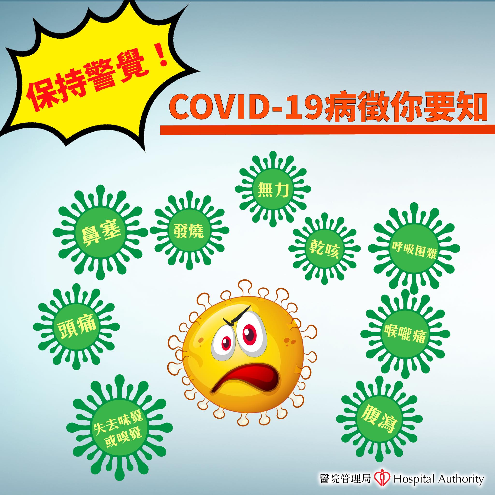 保持警覺！COVID-19病徵你要知