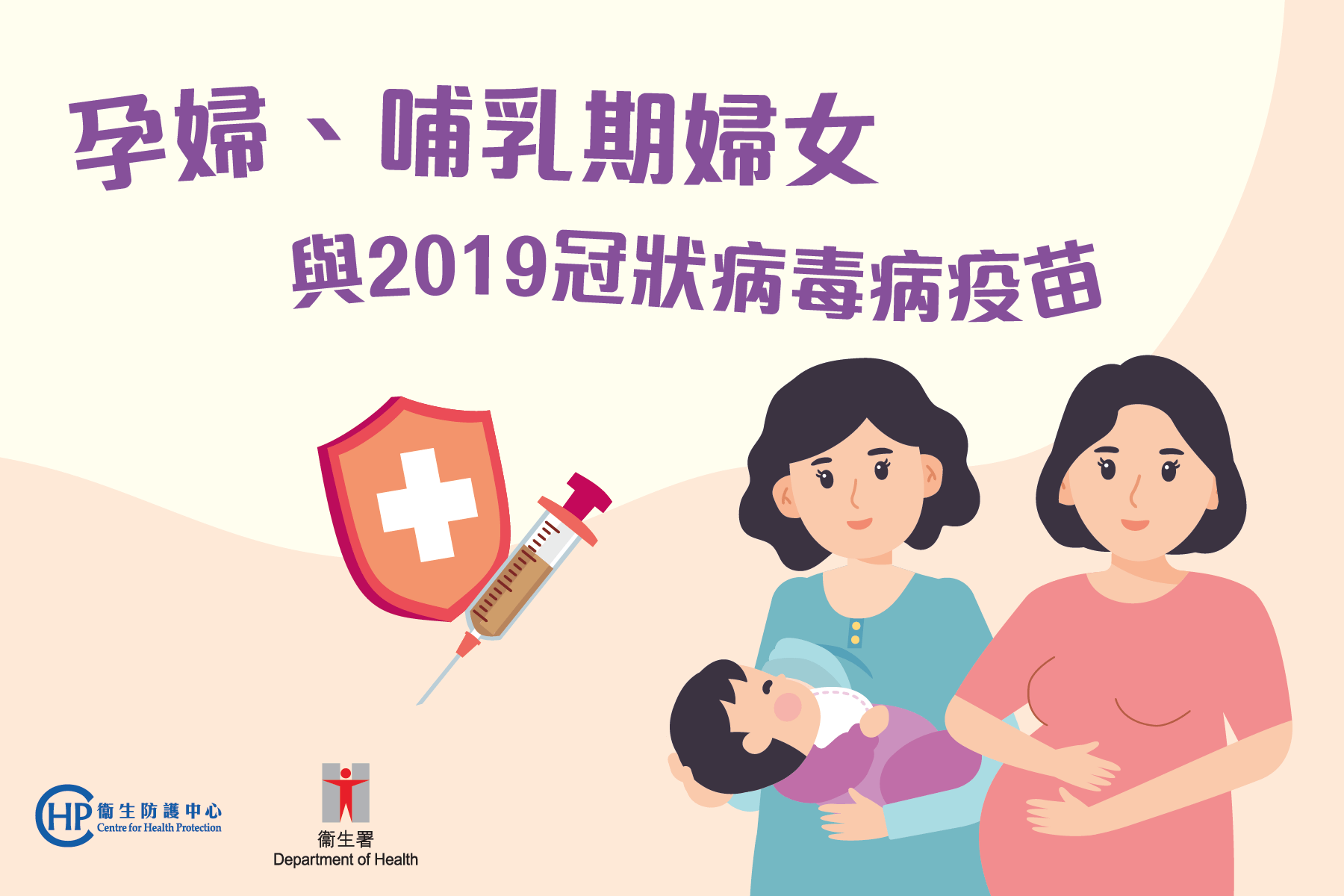 衞生防護中心【孕婦、哺乳期婦女與2019冠狀病毒病疫苗】