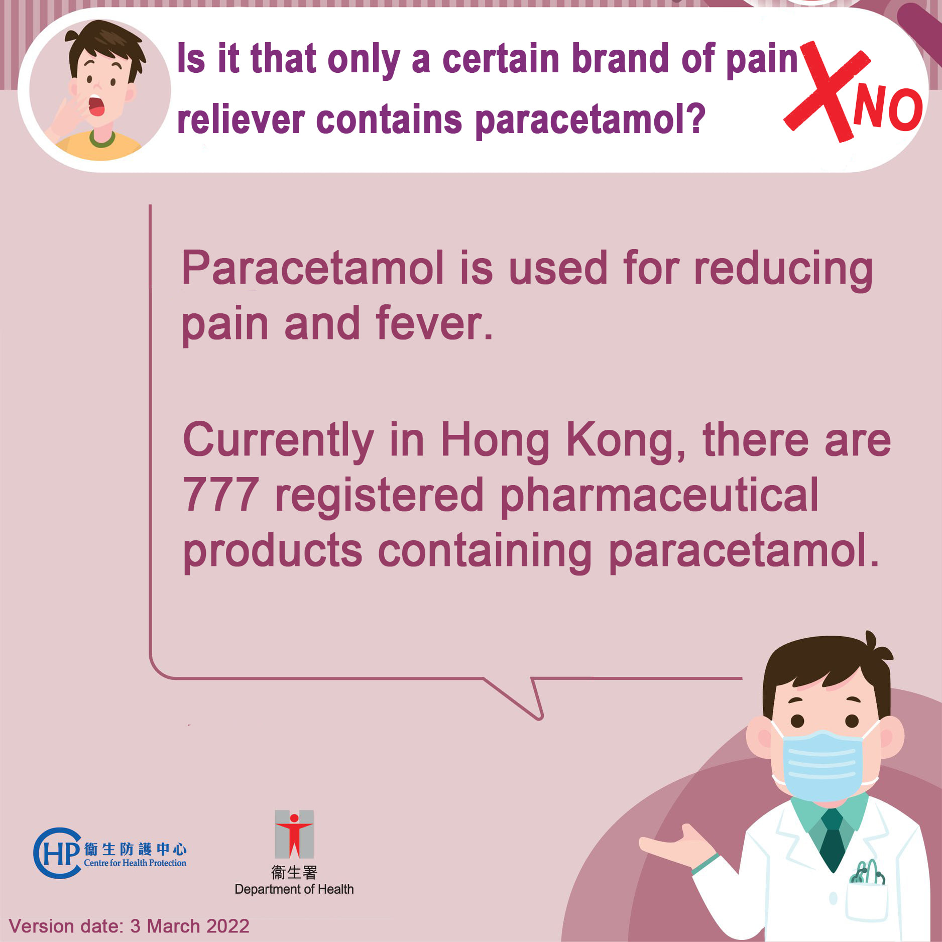 【Is it that only a certain brand of pain reliever contains paracetamol? 💡】
