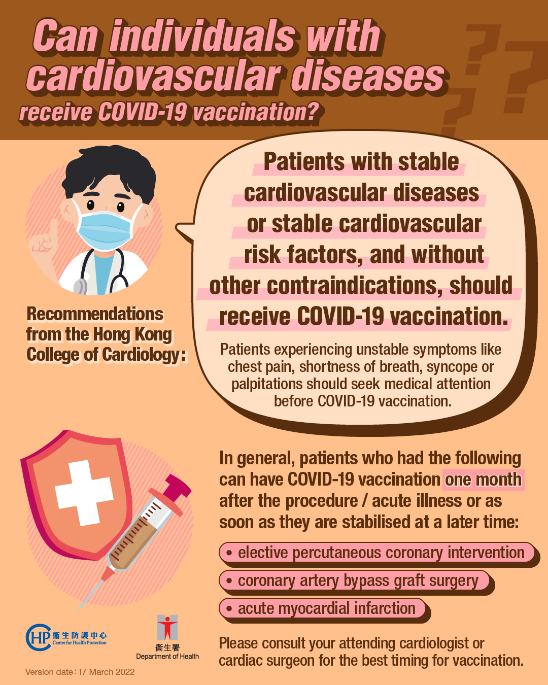 【Can individuals with cardiovascular diseases receive COVID-19 vaccination? 】