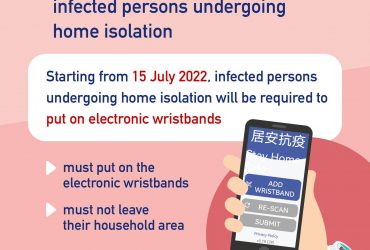 【July 15 onwards: Electronic wristbands for infected persons undergoing home isolation】